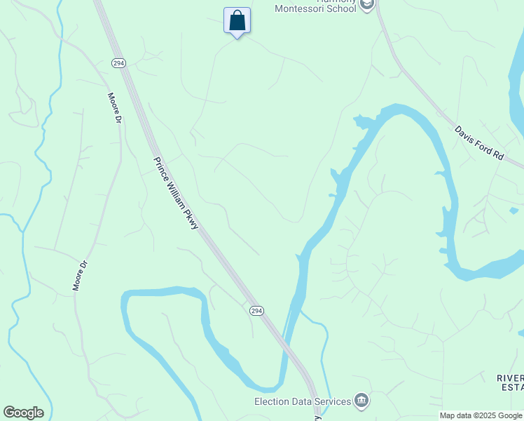 map of restaurants, bars, coffee shops, grocery stores, and more near 6773 River Road in Manassas
