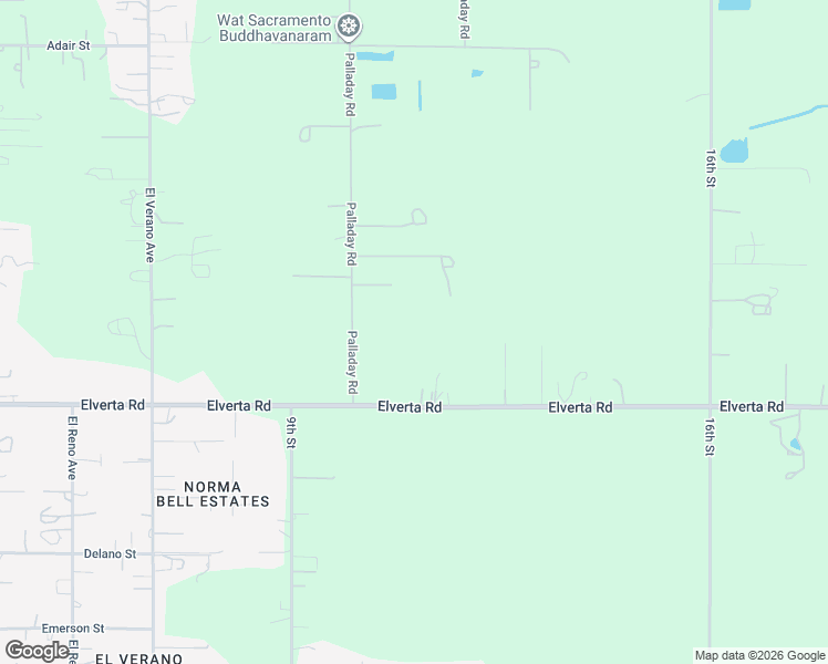 map of restaurants, bars, coffee shops, grocery stores, and more near 8116 Palladay Road in Elverta