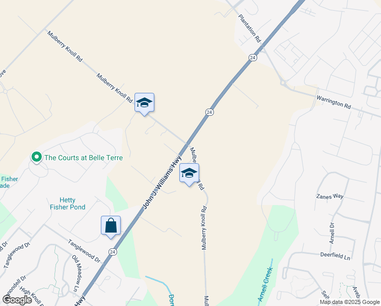 map of restaurants, bars, coffee shops, grocery stores, and more near 19646 Mulberry Knoll Road in Lewes