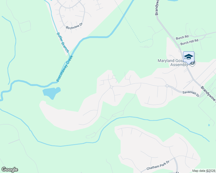 map of restaurants, bars, coffee shops, grocery stores, and more near 12515 Old Marbury Road in Brandywine