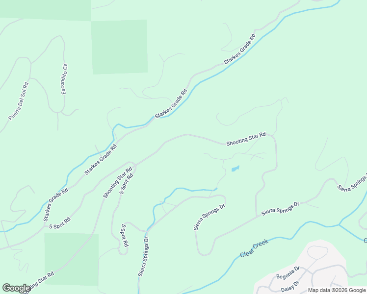 map of restaurants, bars, coffee shops, grocery stores, and more near 5271 Shooting Star Road in Pollock Pines