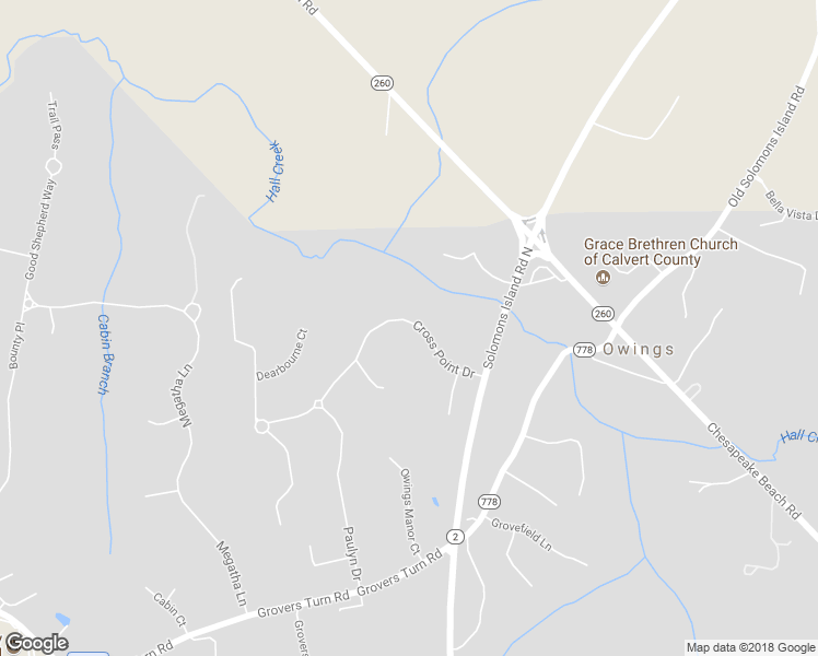 map of restaurants, bars, coffee shops, grocery stores, and more near 56 Cross Point Drive in Owings