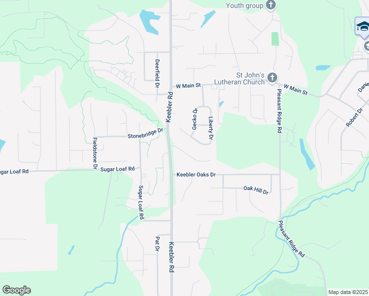 map of restaurants, bars, coffee shops, grocery stores, and more near 2415 Calico Lane in Maryville