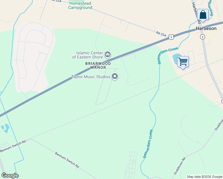 map of restaurants, bars, coffee shops, grocery stores, and more near 19627 Buck Run in Georgetown