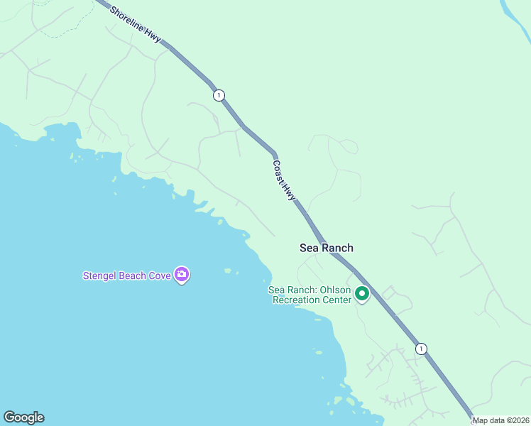 map of restaurants, bars, coffee shops, grocery stores, and more near 37768 Breaker Reach in Sea Ranch