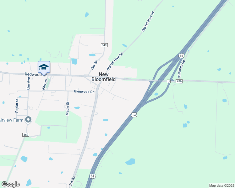map of restaurants, bars, coffee shops, grocery stores, and more near 64 Willow Drive in New Bloomfield
