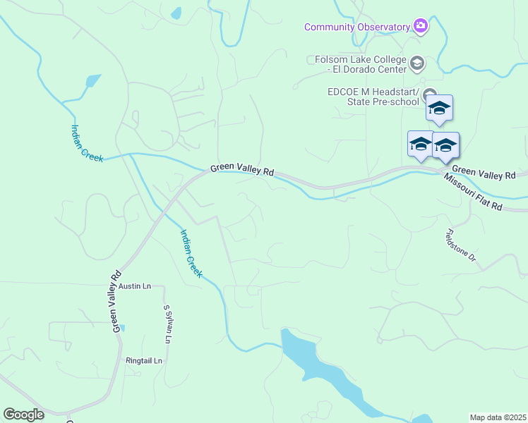 map of restaurants, bars, coffee shops, grocery stores, and more near 6480 Aguilar Road in Placerville
