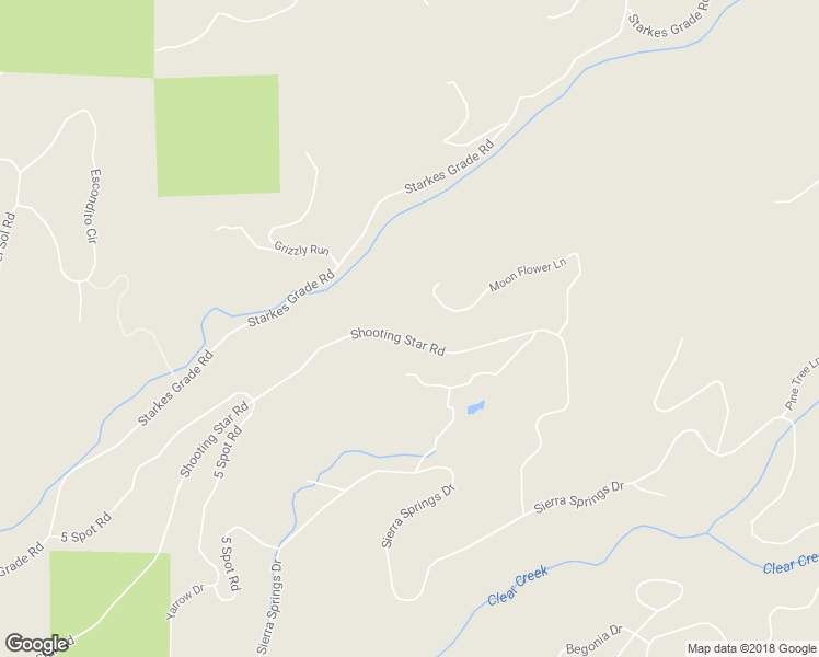 map of restaurants, bars, coffee shops, grocery stores, and more near 5301 Shooting Star Road in Pollock Pines