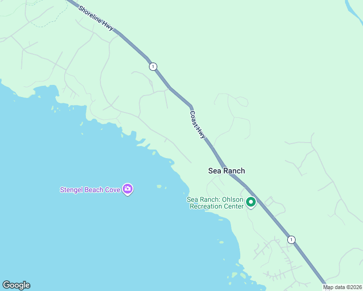 map of restaurants, bars, coffee shops, grocery stores, and more near 37768 Breaker Reach in Sea Ranch