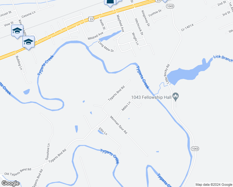 map of restaurants, bars, coffee shops, grocery stores, and more near Cr-1395 in South Shore
