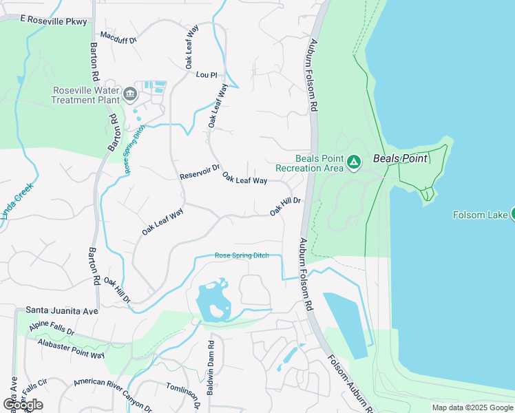 map of restaurants, bars, coffee shops, grocery stores, and more near 9690 Oak Leaf Way in Granite Bay