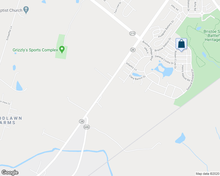 map of restaurants, bars, coffee shops, grocery stores, and more near 12143 Nokesville Rd in Bristow
