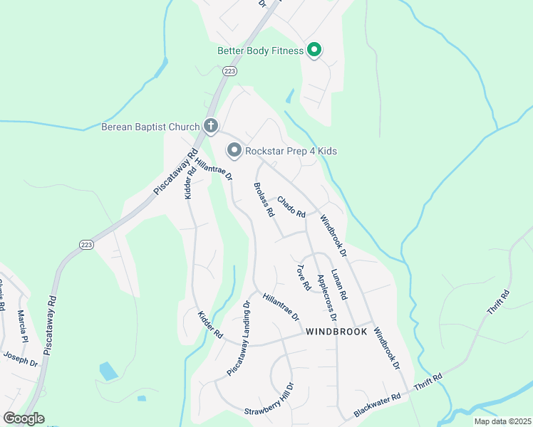map of restaurants, bars, coffee shops, grocery stores, and more near 12303 Brolass Road in Clinton