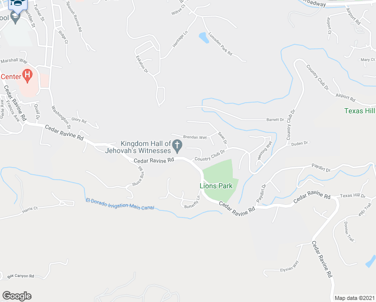 map of restaurants, bars, coffee shops, grocery stores, and more near 1500 Jeffrey Lane in Placerville
