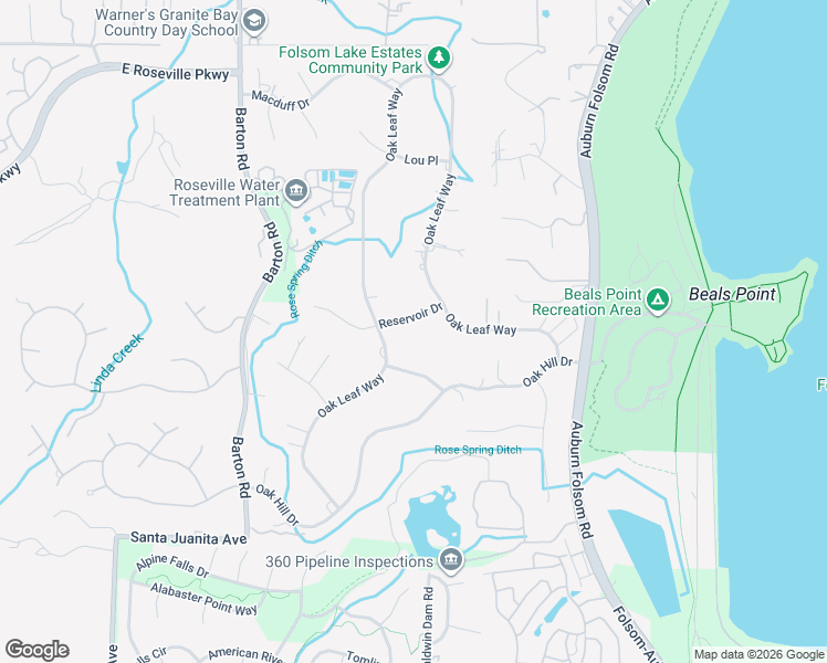 map of restaurants, bars, coffee shops, grocery stores, and more near 6375 Fern Leaf Drive in Granite Bay