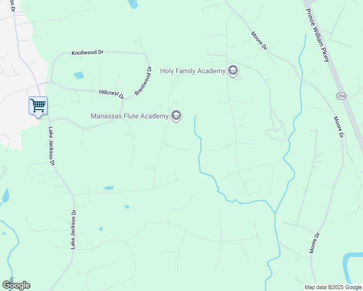 map of restaurants, bars, coffee shops, grocery stores, and more near 7798 Bracken Court in Manassas
