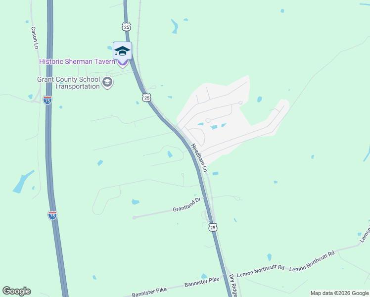 map of restaurants, bars, coffee shops, grocery stores, and more near 3 Jillian Drive in Dry Ridge