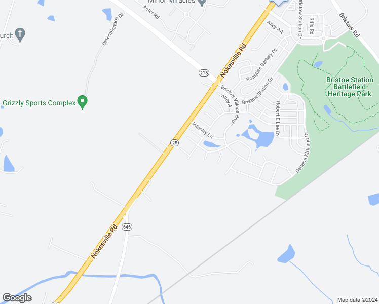 map of restaurants, bars, coffee shops, grocery stores, and more near 10877 Catletts Station Court in Bristow