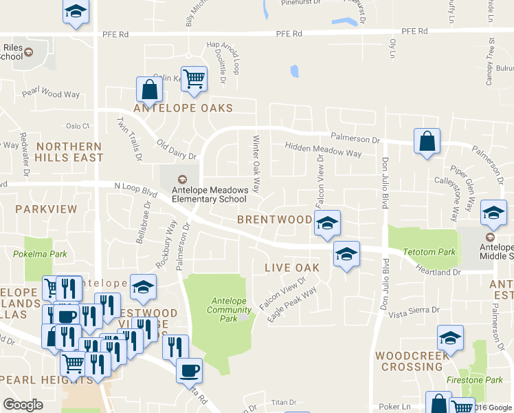 map of restaurants, bars, coffee shops, grocery stores, and more near 4717 Magister Court in Sacramento