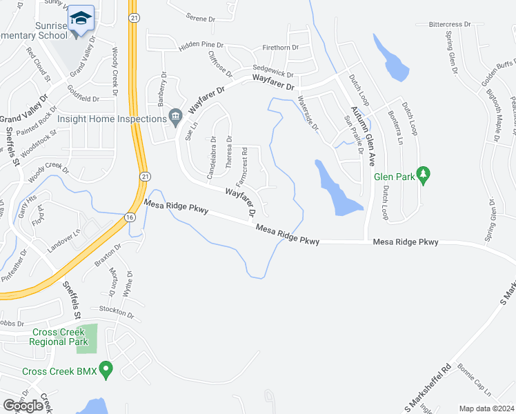 map of restaurants, bars, coffee shops, grocery stores, and more near 7622 Sailwind Drive in Colorado Springs