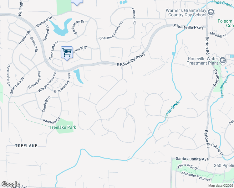 map of restaurants, bars, coffee shops, grocery stores, and more near 5152 Prior Ridge in Granite Bay