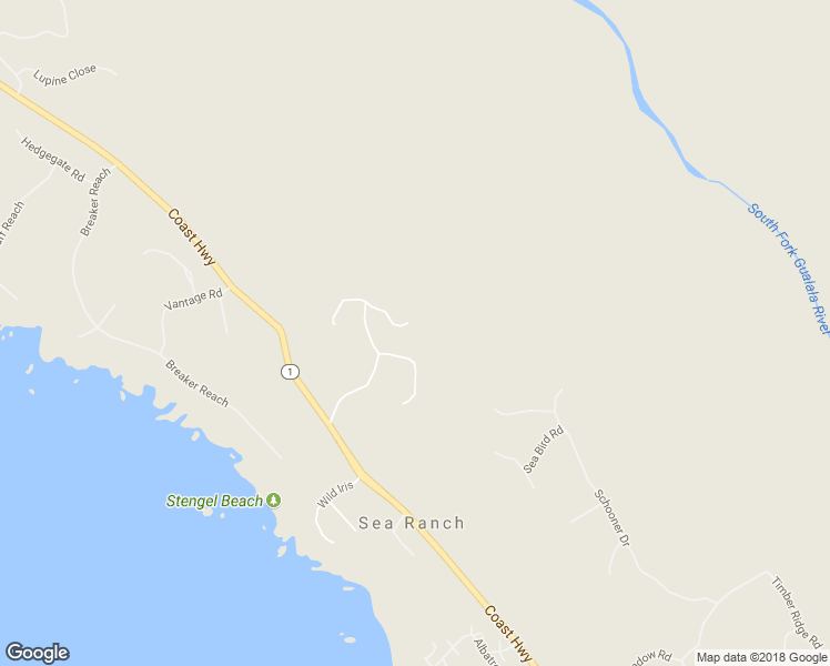 map of restaurants, bars, coffee shops, grocery stores, and more near 286 Redwood Rise in Sea Ranch