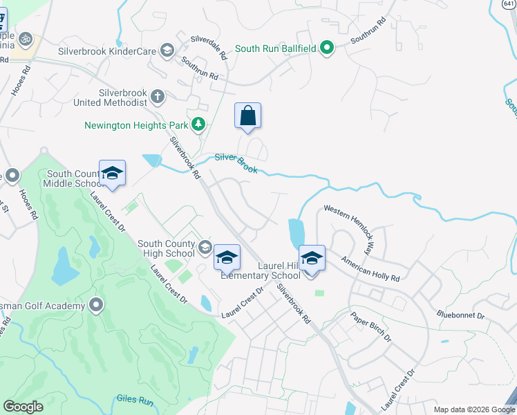 map of restaurants, bars, coffee shops, grocery stores, and more near 8468 Indian Paintbrush Way in Lorton