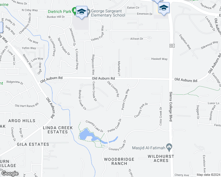 map of restaurants, bars, coffee shops, grocery stores, and more near 8825 Old Country Road in Roseville