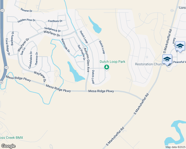 map of restaurants, bars, coffee shops, grocery stores, and more near 7654 Dutch Loop in Colorado Springs