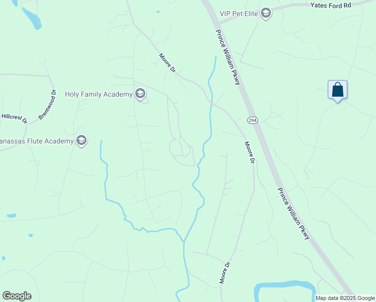 map of restaurants, bars, coffee shops, grocery stores, and more near 10528 Pineview Road in Manassas