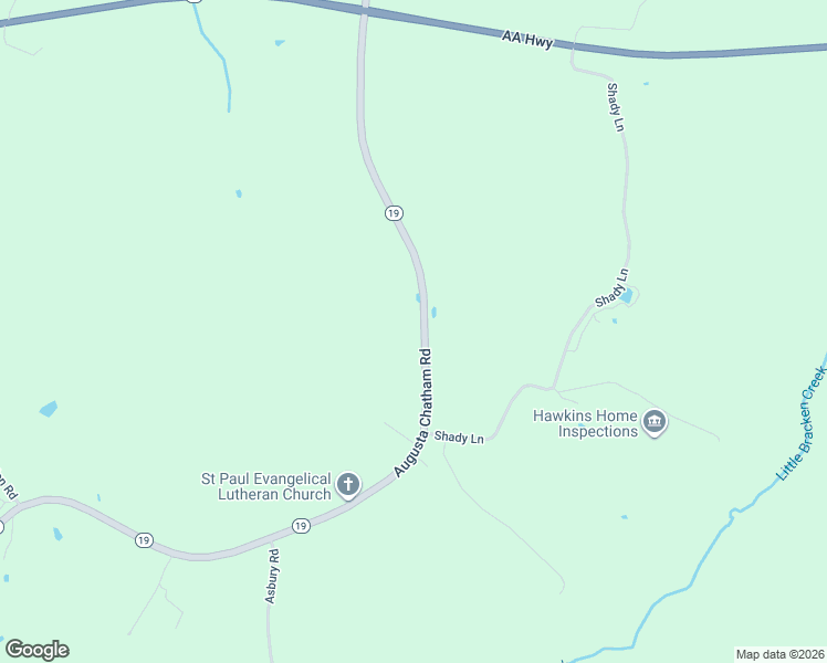 map of restaurants, bars, coffee shops, grocery stores, and more near 612 Augusta Chatham Road in Augusta