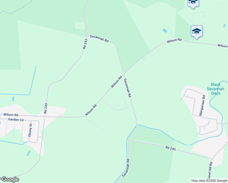 map of restaurants, bars, coffee shops, grocery stores, and more near 20804 Wilson Road in Georgetown