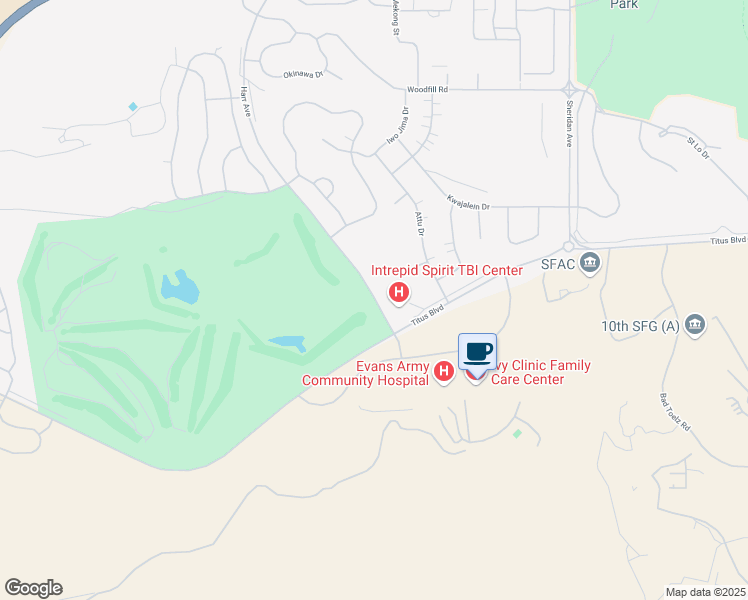 map of restaurants, bars, coffee shops, grocery stores, and more near 5506 Harr Avenue in Colorado Springs