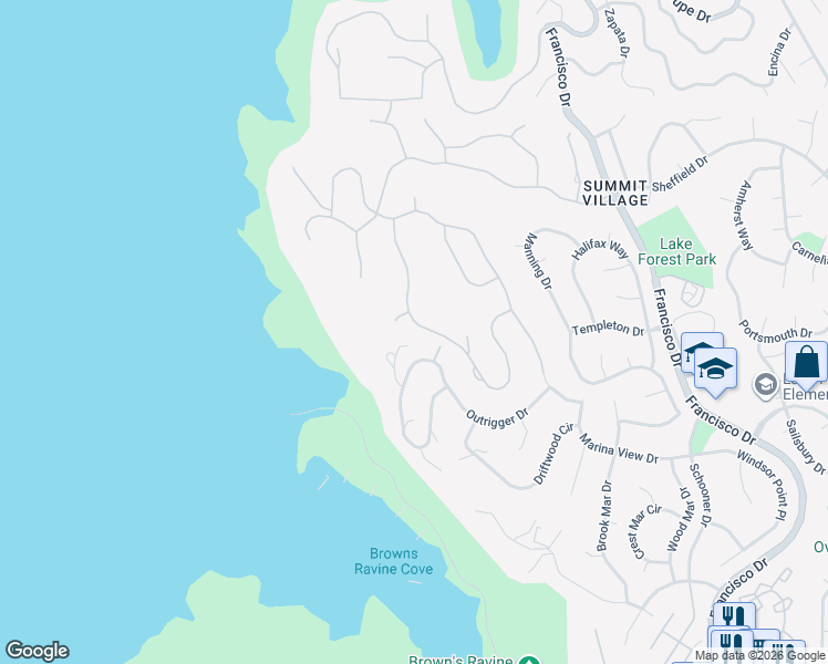 map of restaurants, bars, coffee shops, grocery stores, and more near 1312 Crocker Drive in El Dorado Hills