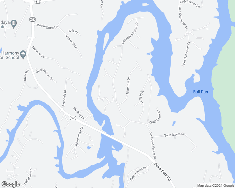 map of restaurants, bars, coffee shops, grocery stores, and more near 6254 Occoquan Forest Drive in Manassas