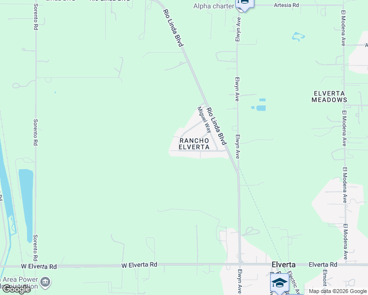 map of restaurants, bars, coffee shops, grocery stores, and more near 406 Rafael Drive in Elverta