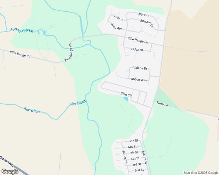 map of restaurants, bars, coffee shops, grocery stores, and more near 11738 Glen Circle in Bridgeville