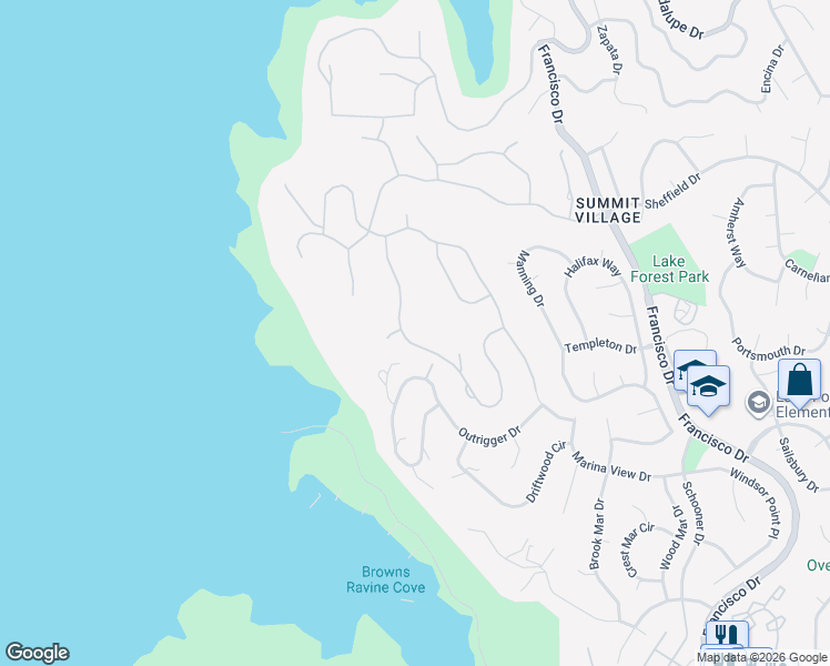map of restaurants, bars, coffee shops, grocery stores, and more near 1312 Crocker Drive in El Dorado Hills