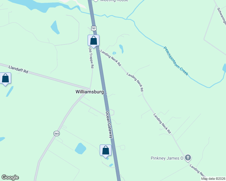 map of restaurants, bars, coffee shops, grocery stores, and more near 6287 Ocean Gateway in Trappe