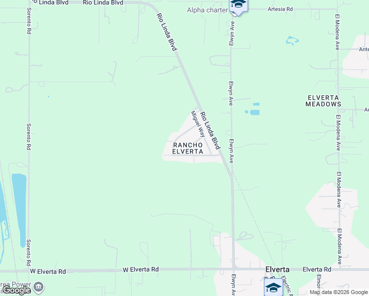 map of restaurants, bars, coffee shops, grocery stores, and more near 406 Rafael Drive in Elverta