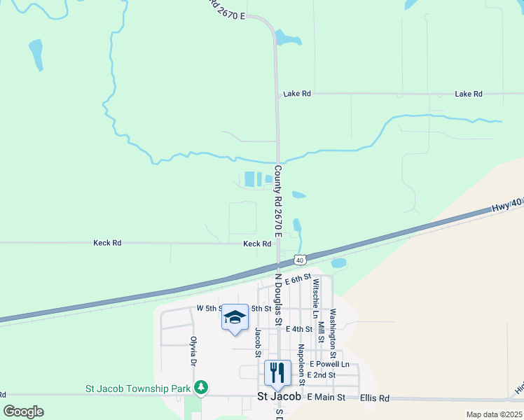 map of restaurants, bars, coffee shops, grocery stores, and more near 1825 Marine Road in Saint Jacob