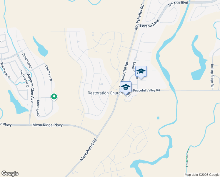 map of restaurants, bars, coffee shops, grocery stores, and more near 7601 Alpine Daisy Drive in Colorado Springs