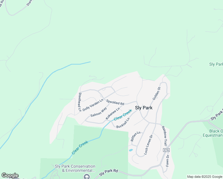 map of restaurants, bars, coffee shops, grocery stores, and more near 6172 Shad Way in Pollock Pines