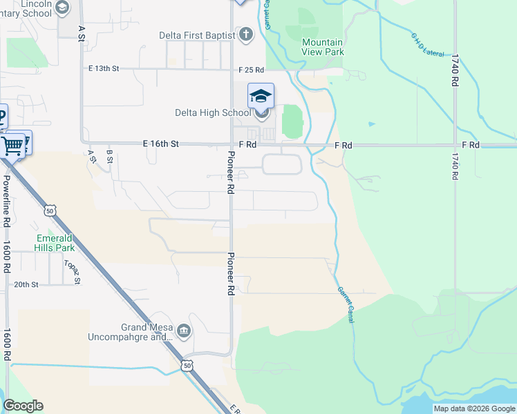 map of restaurants, bars, coffee shops, grocery stores, and more near 1961 Gala Street in Delta