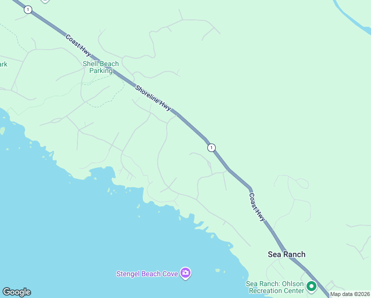 map of restaurants, bars, coffee shops, grocery stores, and more near 38228 Greenvale Close in Sea Ranch