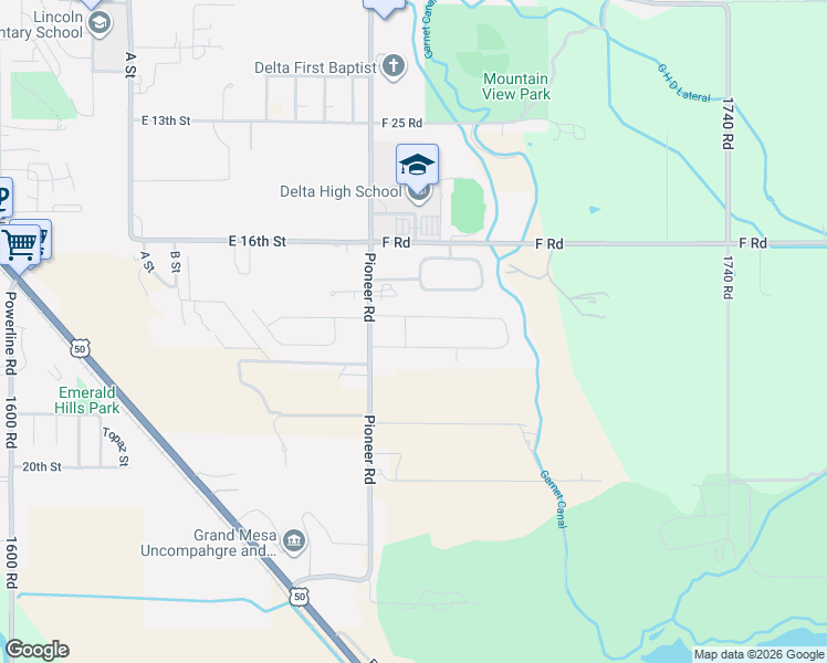 map of restaurants, bars, coffee shops, grocery stores, and more near 1961 Gala Street in Delta