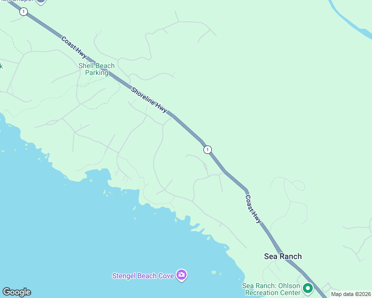 map of restaurants, bars, coffee shops, grocery stores, and more near 38228 Greenvale Close in Sea Ranch