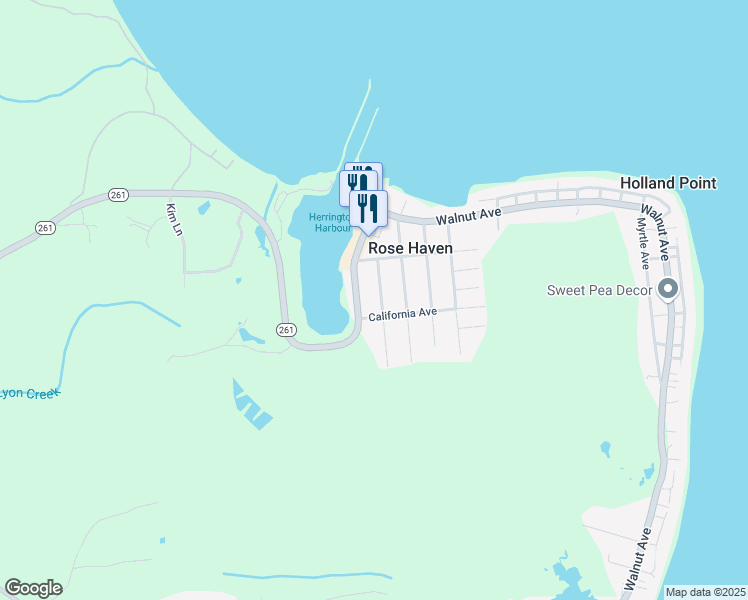 map of restaurants, bars, coffee shops, grocery stores, and more near 7016 Dover Avenue in North Beach
