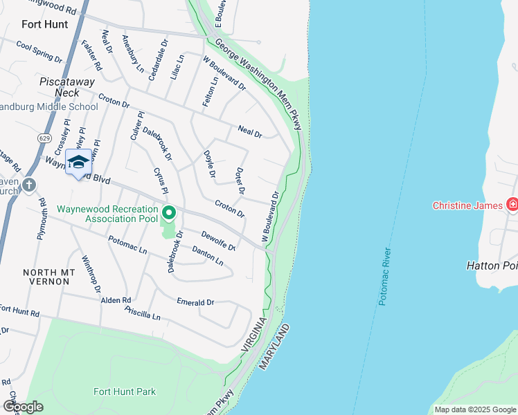 map of restaurants, bars, coffee shops, grocery stores, and more near 823 Empress Court in Alexandria