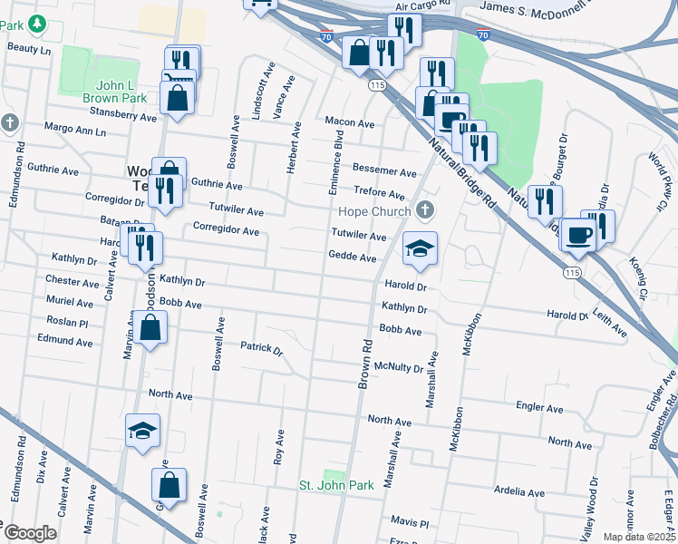 map of restaurants, bars, coffee shops, grocery stores, and more near 9017 Harold Drive in Berkeley
